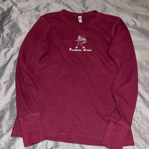 bella large maroon “Football Chics” long sleeved shirt.